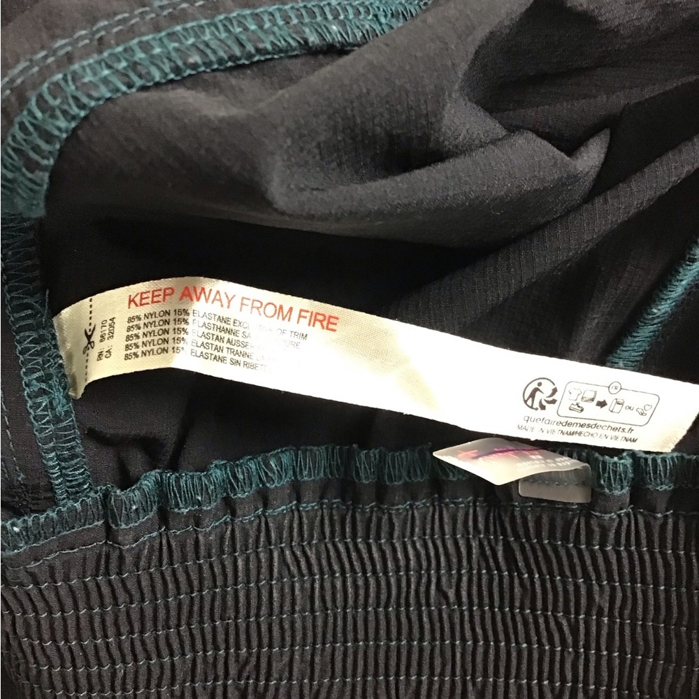 Free People Movement Black Nylon Outdoor Hiking Pants Turquoise Stitching Size M - Picture 13 of 14